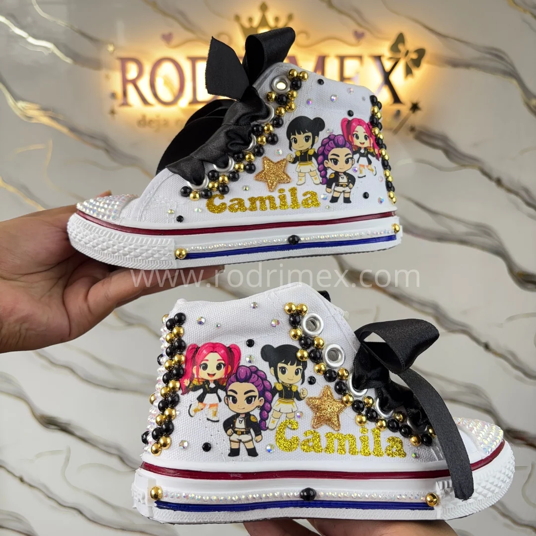 ZAPATILLAS DE LAS GUERRERAS K-POP GOLDEN NEGRO